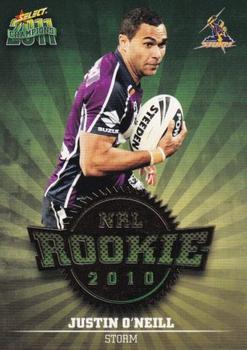 2011 NRL Champions - Rookie 2010 #R28 Justin O'Neill Front